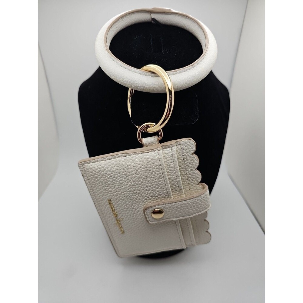 Nanette Lepore Hands-Free Bracelet Wallet Cardholder Keyholder White